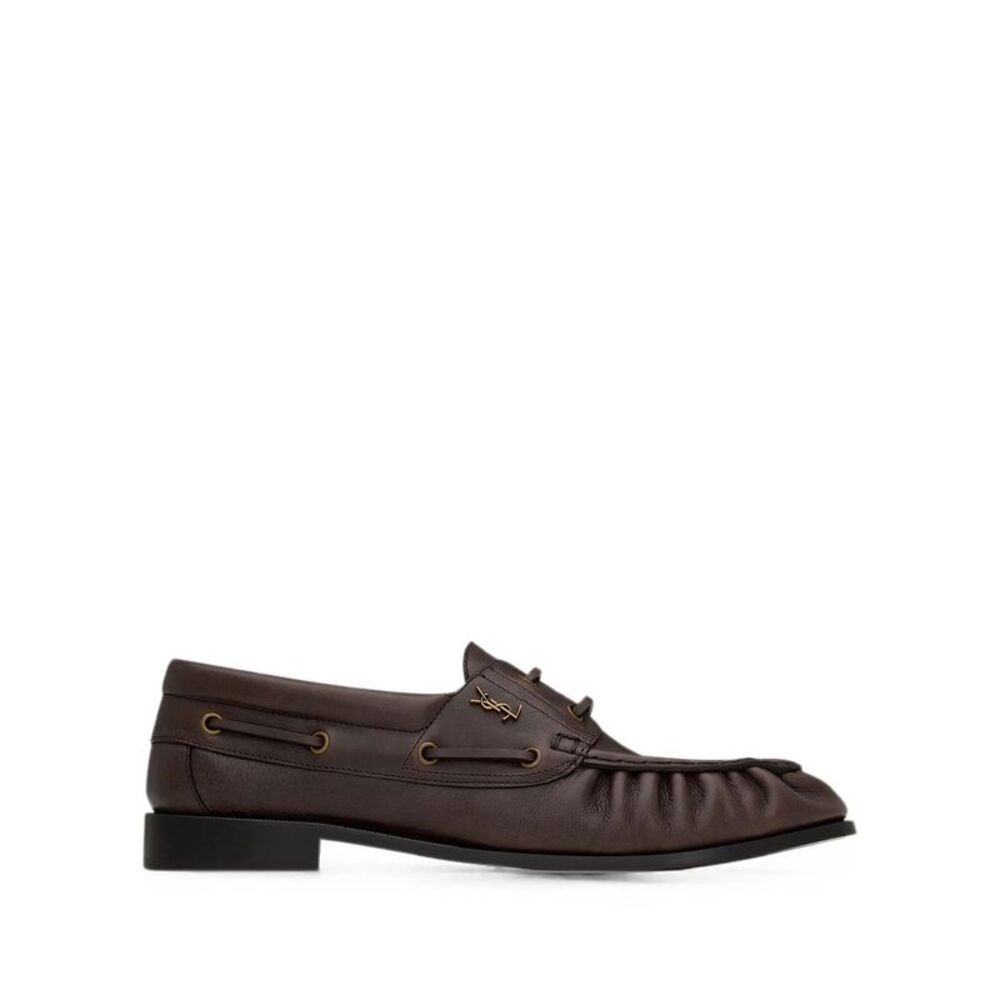 Saint Laurent Men Le Loafer Bateau In Smooth Leather